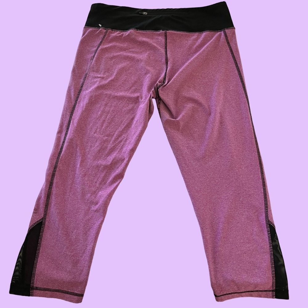 RBX Cropped Leggings Womens L Pink Stretchy Gym Workout Running Hiking Yoga Pant - Picture 3 of 9